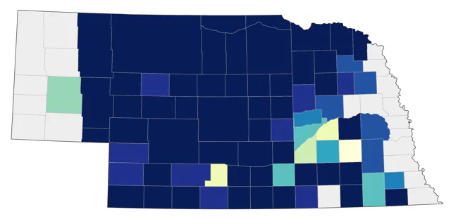 Greater Prairie-Chicken county map