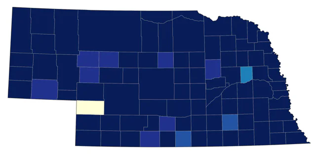 Hairy Woodpecker county map