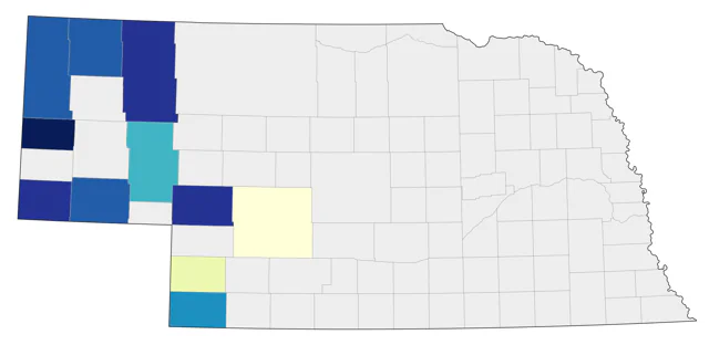 Hammond's Flycatcher county map