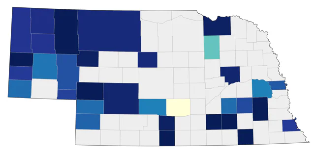 Hudsonian Whimbrel county map