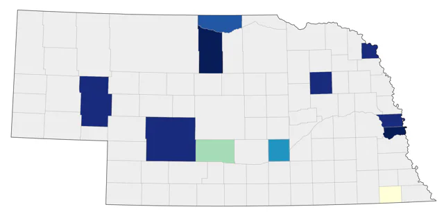 Indian Peafowl county map