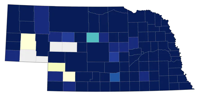 Indigo Bunting county map