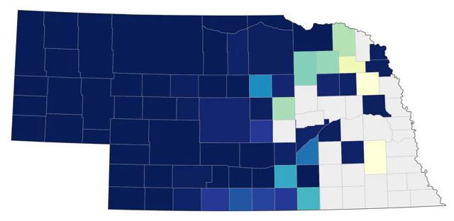 Lark Bunting county map