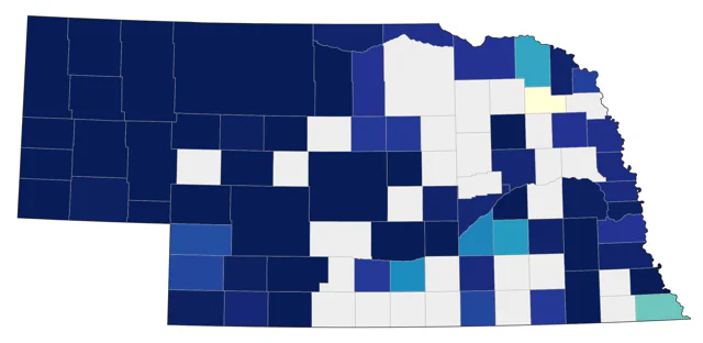 Lazuli Bunting county map
