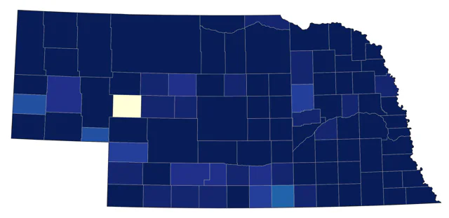 Least Sandpiper county map