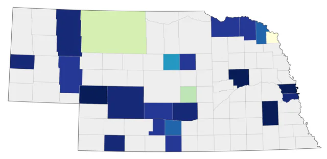 Lesser Black-backed Gull county map