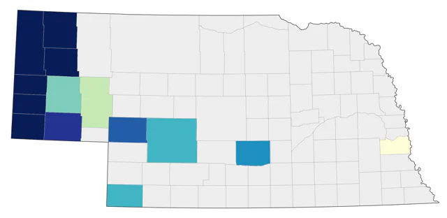 Lesser Goldfinch county map