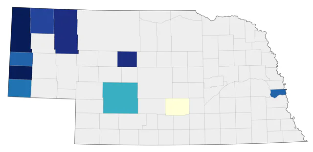 Lewis's Woodpecker county map