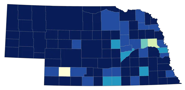Loggerhead Shrike county map