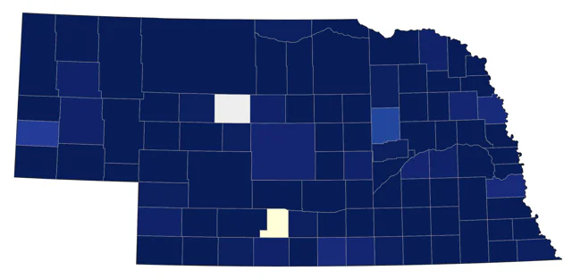 Long-billed Dowitcher county map