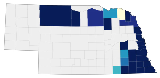 Louisiana Waterthrush county map