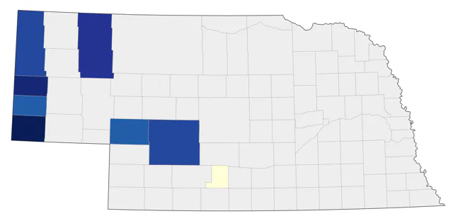 Mountain Chickadee county map