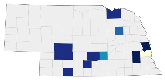 Muscovy Duck county map