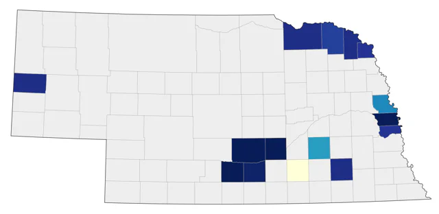 Mute Swan county map