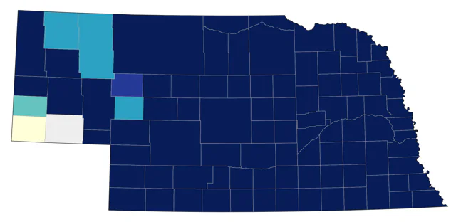Northern Cardinal county map