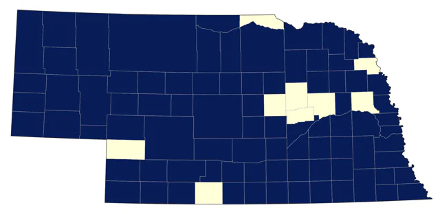 Northern Harrier county map