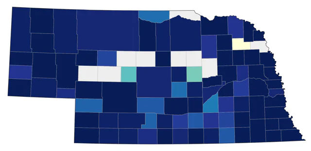 Northern Mockingbird county map