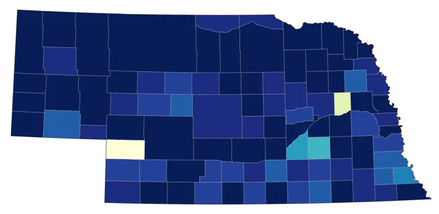 Northern Shrike county map
