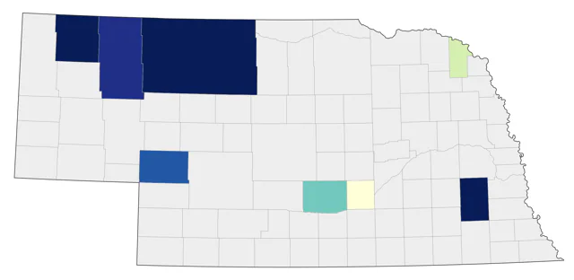 Painted Bunting county map