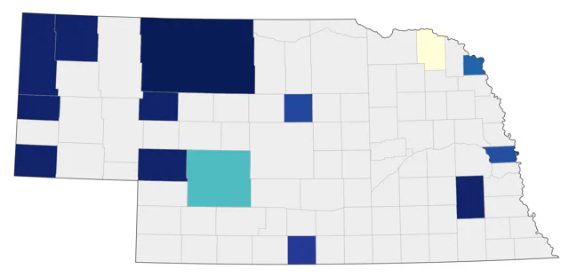 Pine Grosbeak county map
