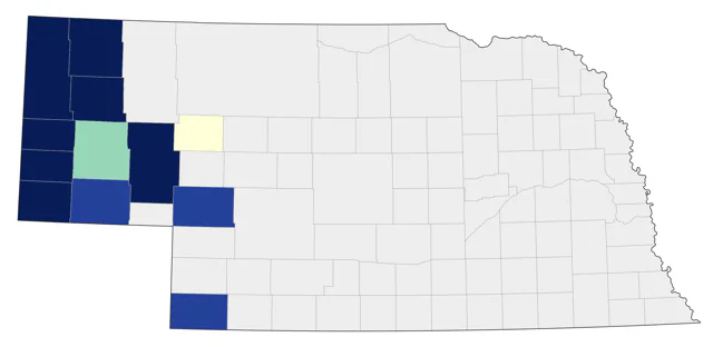 Plumbeous Vireo county map