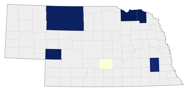 Pomarine Jaeger county map