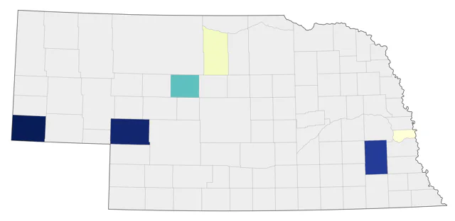 Prairie Warbler county map