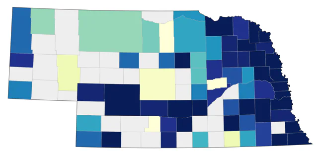 Purple Finch county map