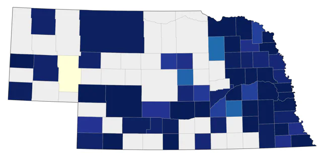Red-breasted Merganser county map