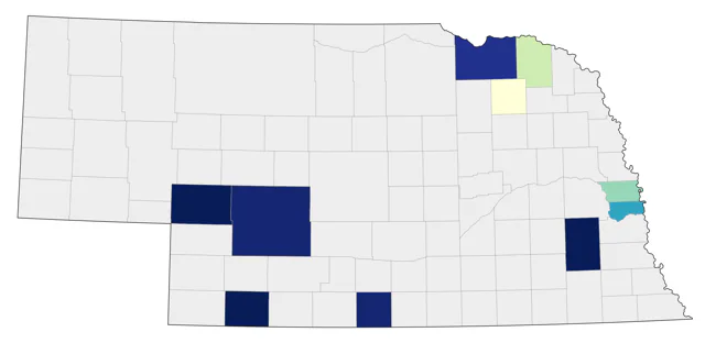Red-throated Loon county map