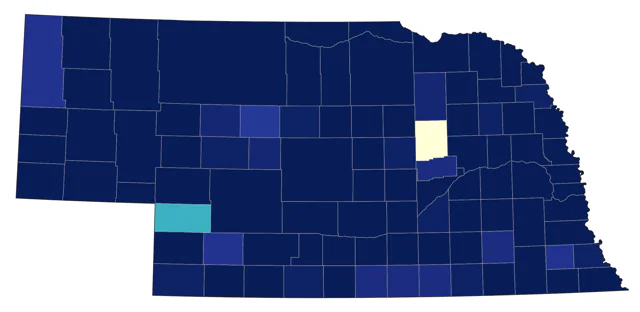 Ring-billed Gull county map