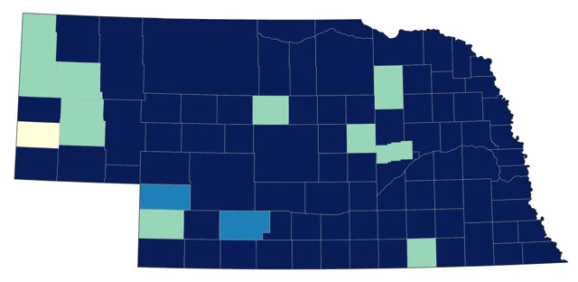 Ring-necked Duck county map