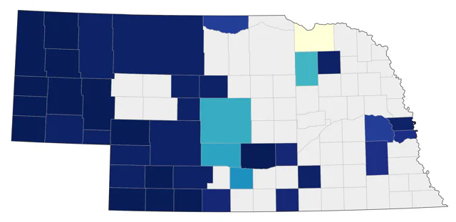 Rock Wren county map