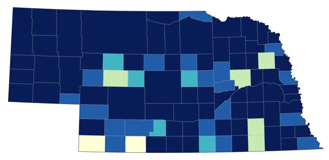 Rough-legged Hawk county map