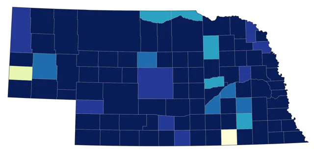 Ruddy Duck county map