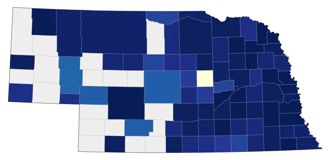 Rusty Blackbird county map