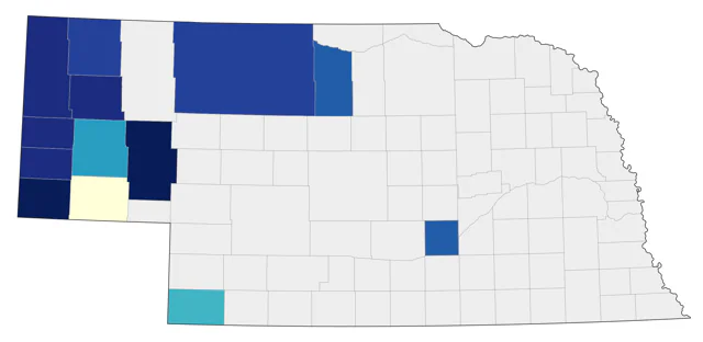 Sage Thrasher county map