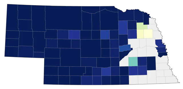 Say's Phoebe county map
