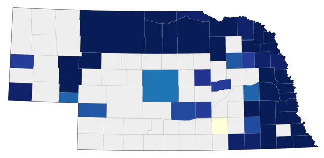 Scarlet Tanager county map