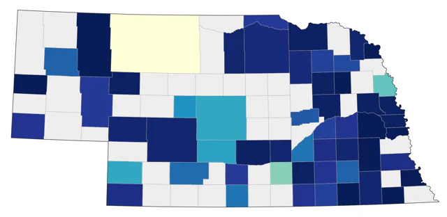 Short-billed Dowitcher county map