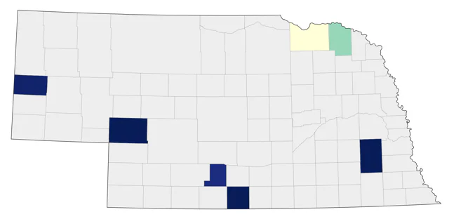 Short-billed Gull county map