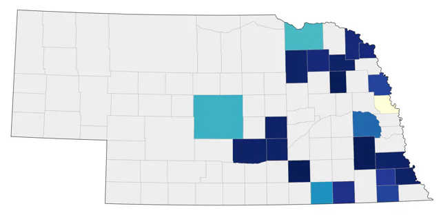 Smith's Longspur county map