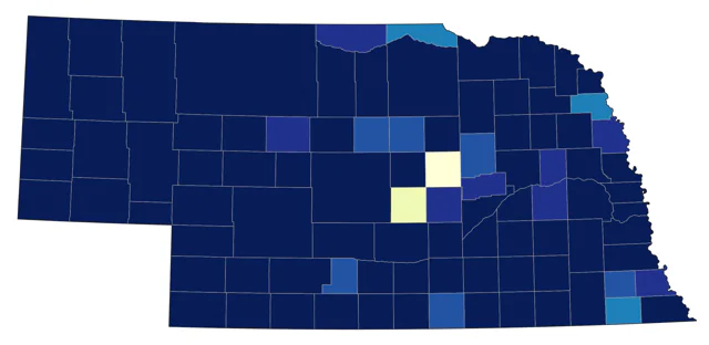 Swainson's Hawk county map