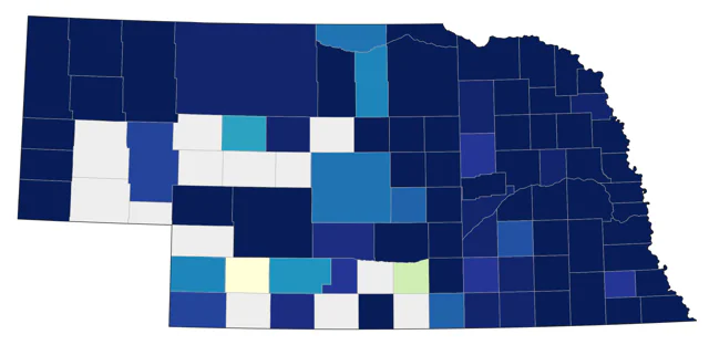 Tennessee Warbler county map