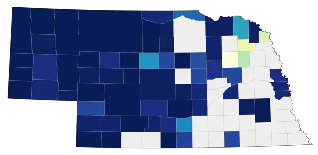 Townsend's Solitaire county map