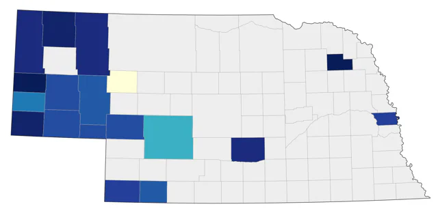 Townsend's Warbler county map