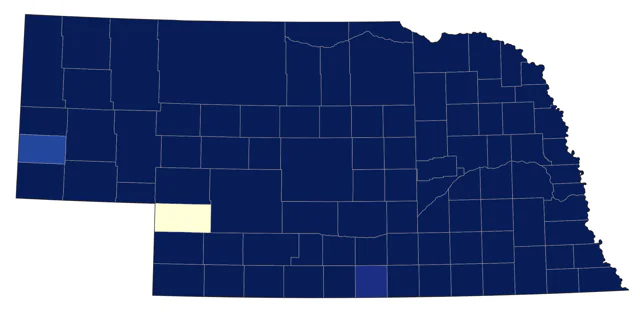 Tree Swallow county map