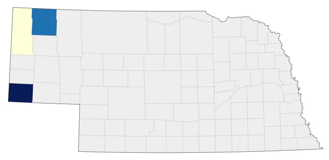 Virginia's Warbler county map