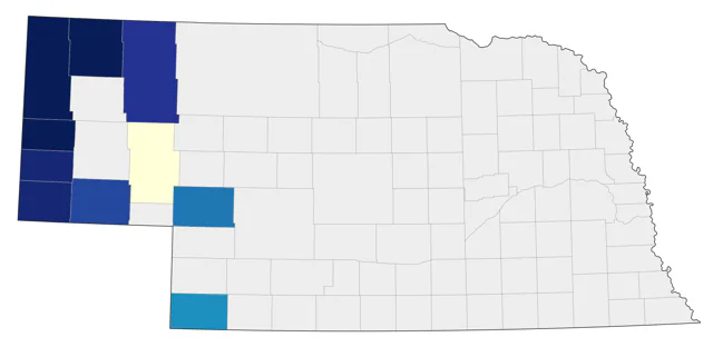 Western Flycatcher county map