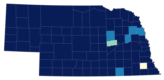 Western Kingbird county map